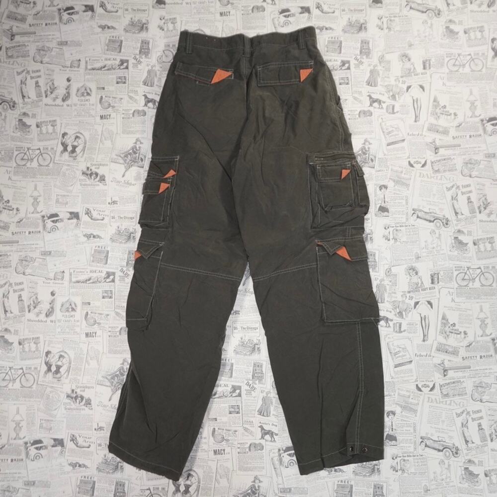 28x30 - Vintage Y2K windbreaker pants cargo carbon